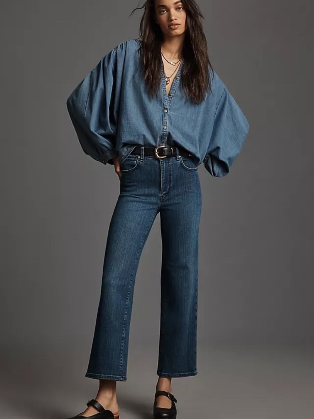 Frame Denim Medium Wash Straight-Leg Jeans